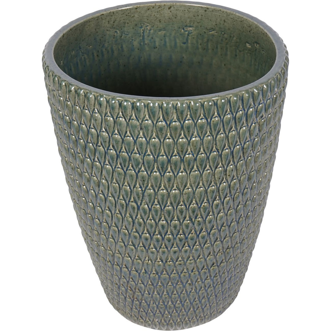 Libra Interiors Mediterranean Planter with Green Reactive Glaze – Extra Large