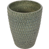 Libra Interiors Mediterranean Planter with Green Reactive Glaze – Large