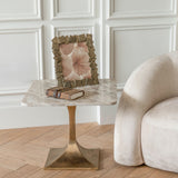 Libra Interiors Morchino Marble Side Table – Large