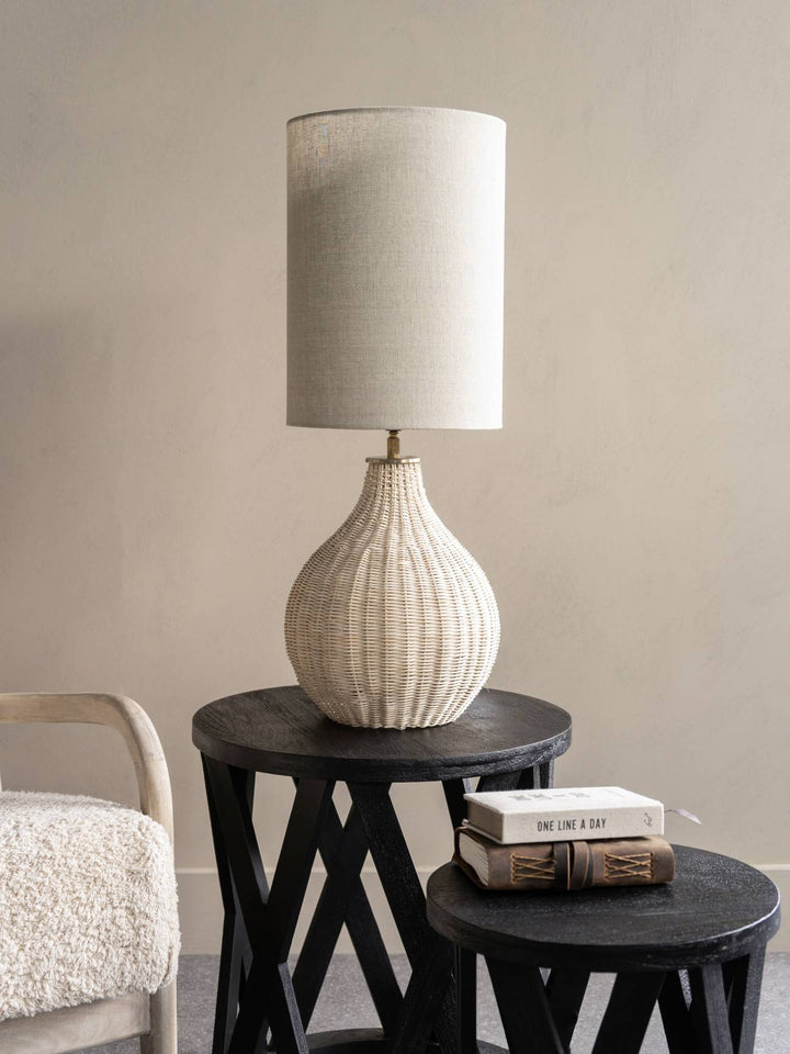 Libra Interiors Natural Rattan Table Lamp – Large