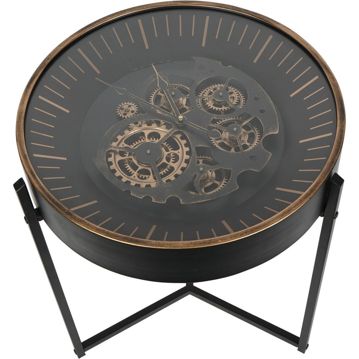 Libra Interiors Palladium Side Table – Black and Gold