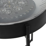 Libra Interiors Palladium Side Table – Black and Nickel