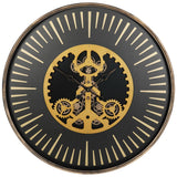 Libra Interiors Palladium Wall Clock with Central Moving Cogs