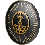 Libra Interiors Palladium Wall Clock with Central Moving Cogs
