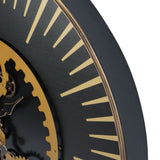 Libra Interiors Palladium Wall Clock with Central Moving Cogs