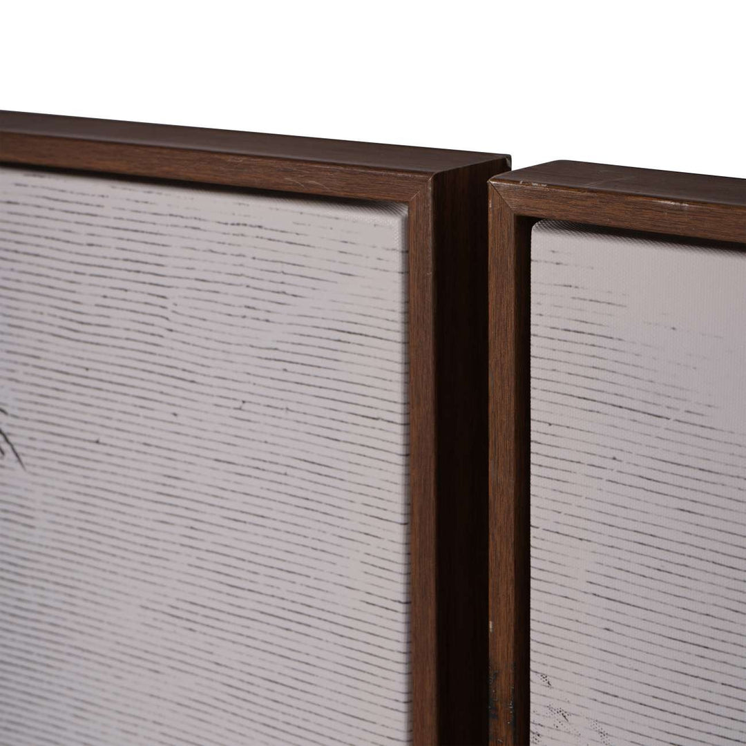 Libra Interiors Palm Framed Canvas – Set of 4