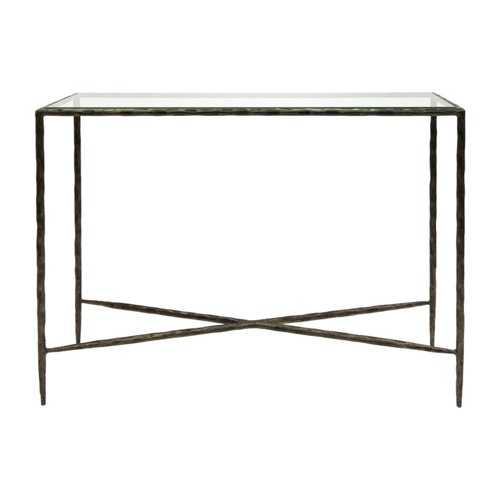 Libra Interiors Patterdale Hand Forged Console Table in Dark Bronze – Small