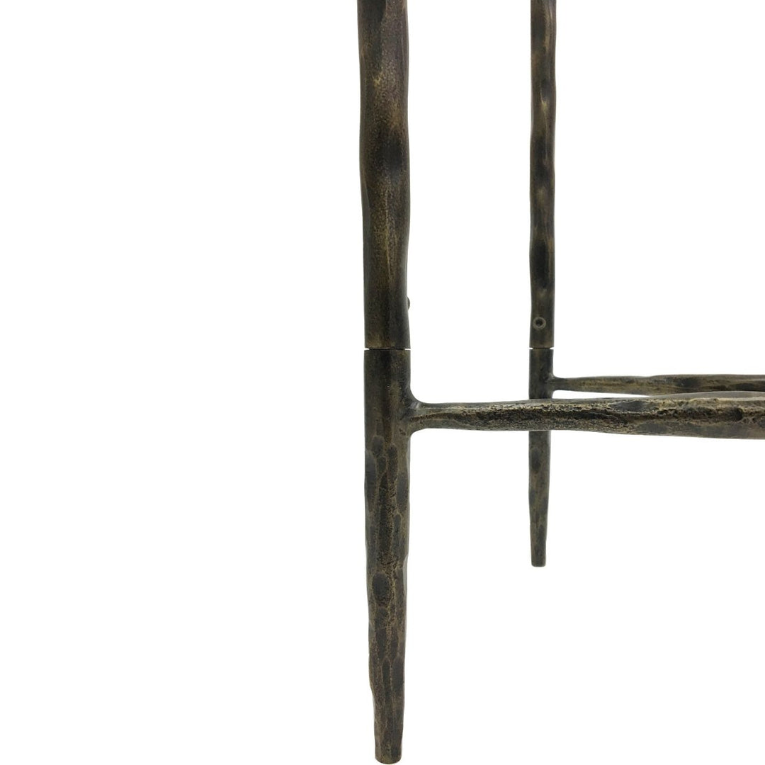 Libra Interiors Patterdale Hand Forged Console Table in Dark Bronze – Small