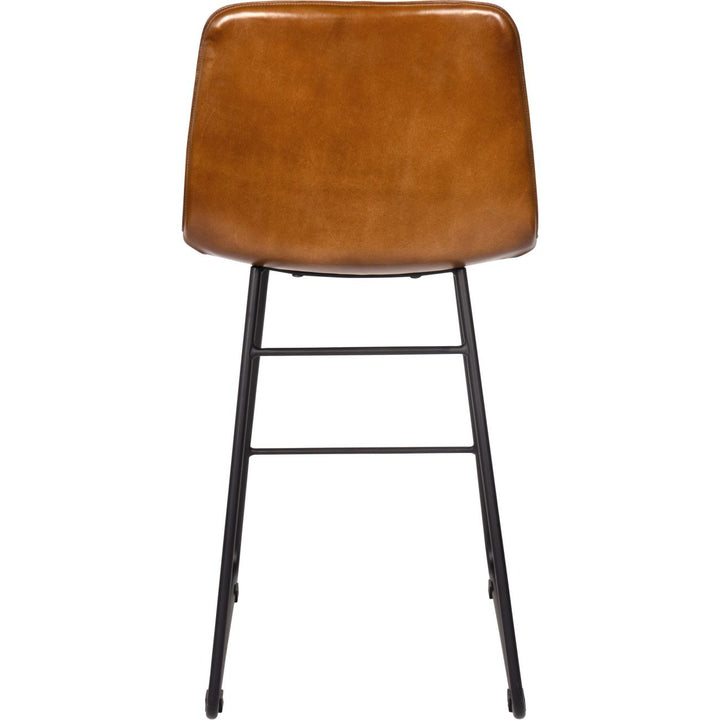 Libra Interiors Robinson Bar Stool in Cognac Leather – Set of 2