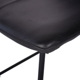 Libra Interiors Robinson Dining Chair in Charcoal Leather – Set of 2