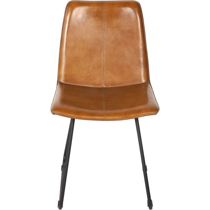 Libra Interiors Robinson Dining Chair in Cognac Leather – Set of 2