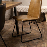 Libra Interiors Robinson Dining Chair in Cognac Leather – Set of 2
