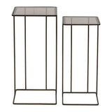 Libra Interiors Saltzburg Nesting Side Tables in Dark Gold – Set of 2