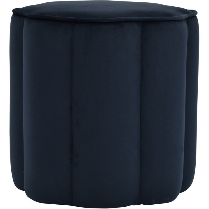 Libra Interiors Scallop Footstool – Dark Navy