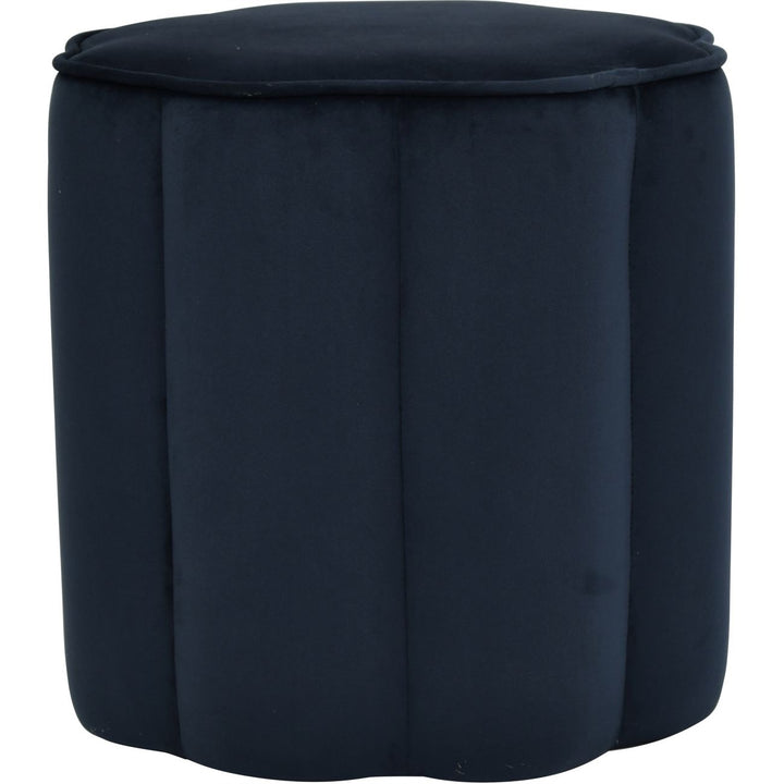 Libra Interiors Scallop Footstool – Dark Navy