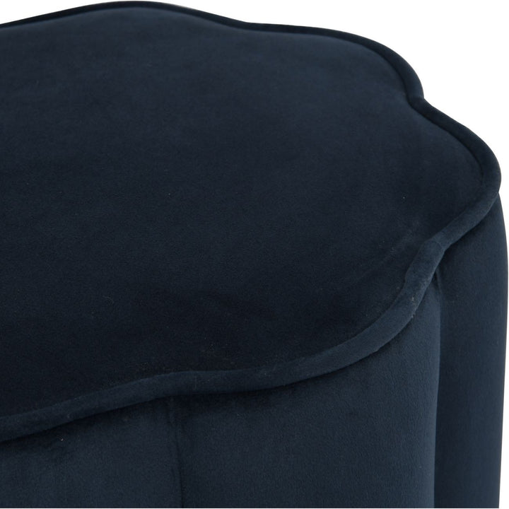 Libra Interiors Scallop Footstool – Dark Navy