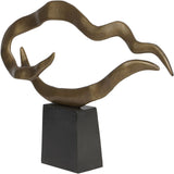 Libra Interiors Small Isla Sculpture – Brass Aluminium