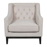 Libra Interiors Theodore Armchair – Ivory Fabric
