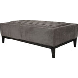 Libra Interiors Theodore Ottoman – Warm Grey Fabric