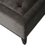 Libra Interiors Theodore Ottoman – Warm Grey Fabric