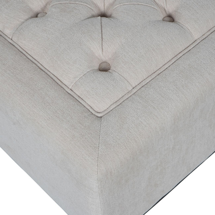 Libra Interiors Theodore Stool – Ivory Fabric