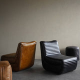 Libra Interiors Trinity Occasional Chair – Charcoal Leather
