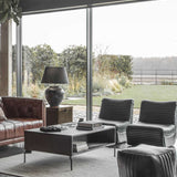 Libra Interiors Trinity Occasional Chair – Charcoal Leather