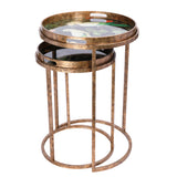 Libra Interiors Tropical Birds Side Tray Tables - Set of 2
