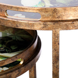 Libra Interiors Tropical Birds Side Tray Tables - Set of 2