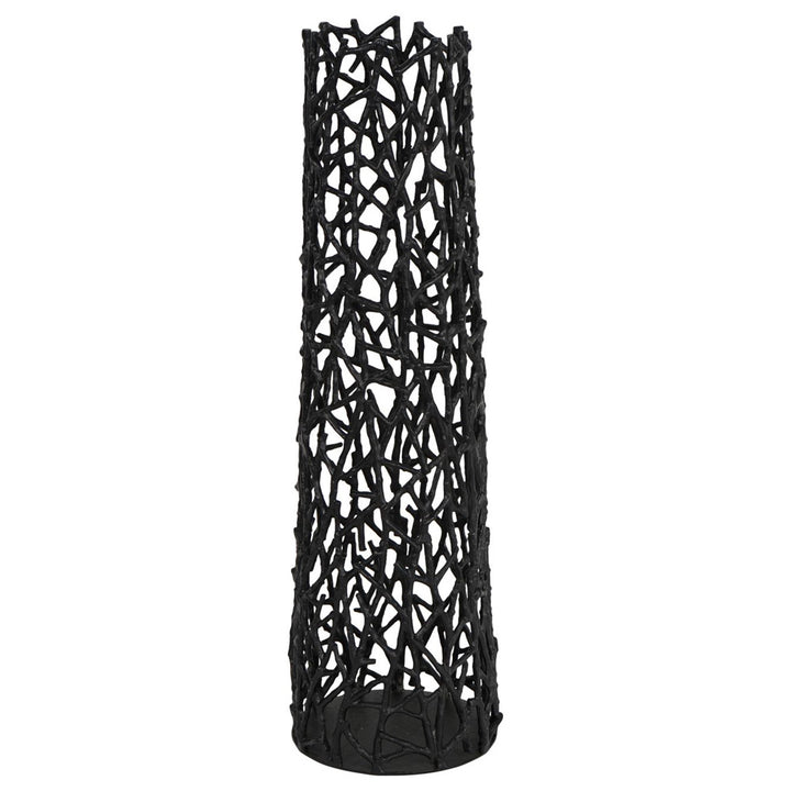 Libra Interiors Twig Sculpture Floor Vase – Black