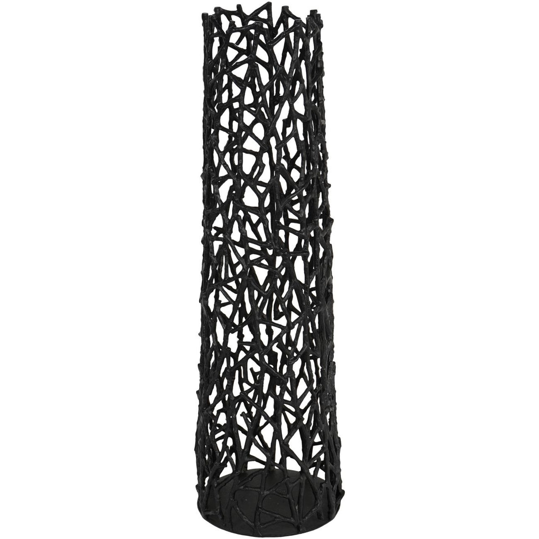 Libra Interiors Twig Sculpture Floor Vase – Black