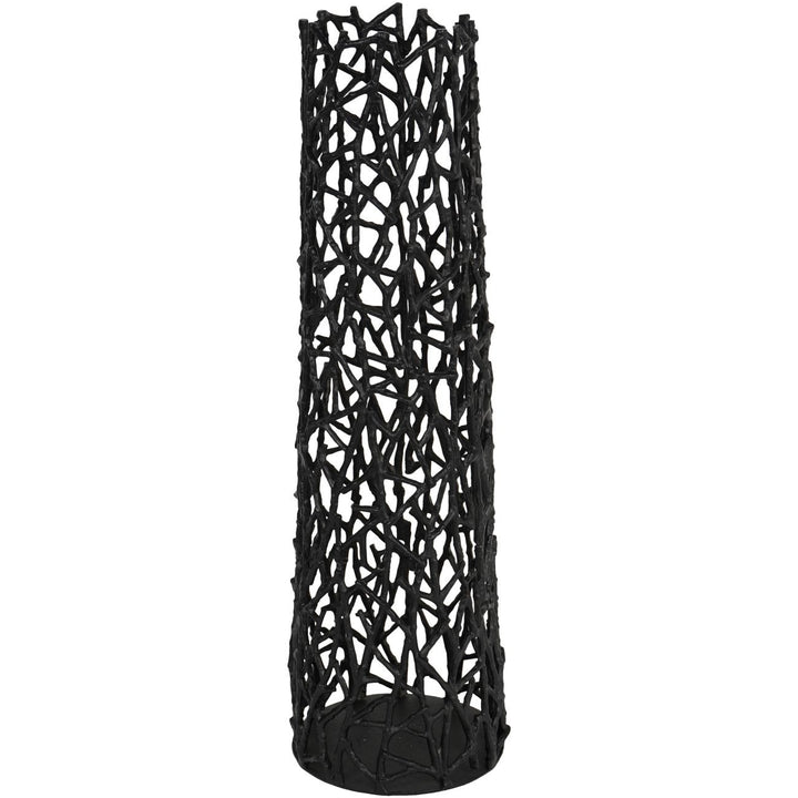 Libra Interiors Twig Sculpture Floor Vase – Black