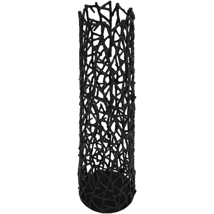 Libra Interiors Twig Sculpture Floor Vase – Black