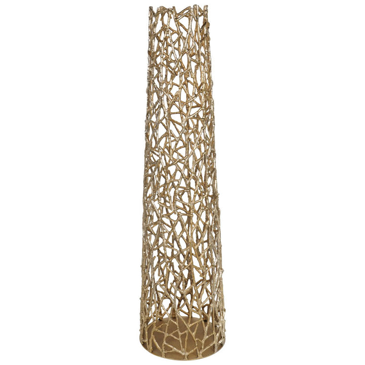 Libra Interiors Twig Sculpture Floor Vase – Gold