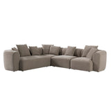 Libra Interiors Wicklow Sectional Sofa – Natural Chenille