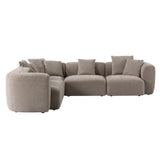 Libra Interiors Wicklow Sectional Sofa – Natural Chenille