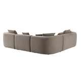 Libra Interiors Wicklow Sectional Sofa – Natural Chenille