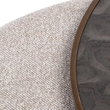 Libra Interiors Driftwood Ripple Coffee Table & Nesting Pouffe