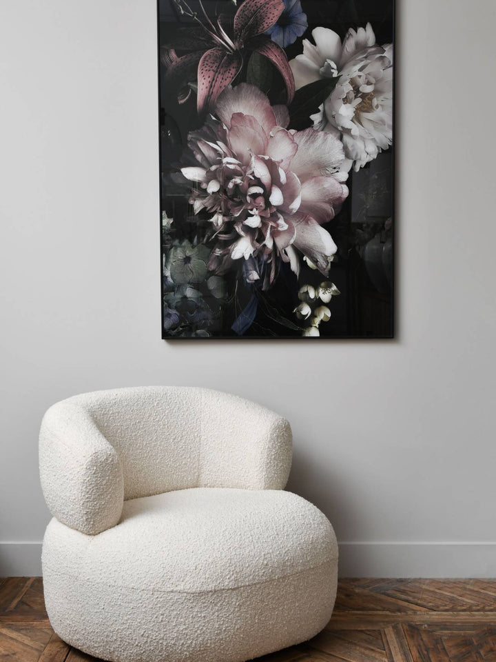 Libra Interiors Floral Glass Wall Art
