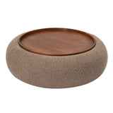 Libra Interiors Gensen Ottoman – Large – Coffee