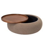 Libra Interiors Gensen Ottoman – Large – Coffee