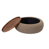 Libra Interiors Gensen Ottoman – Large – Coffee