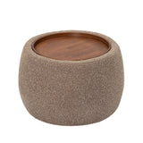 Libra Interiors Gensen Ottoman – Small – Coffee