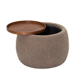 Libra Interiors Gensen Ottoman – Small – Coffee
