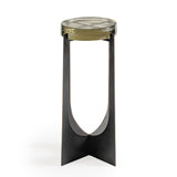 Libra Interiors Glenthorpe Brick Glass Accent Table