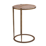 Libra Interiors Iota Oval Accent Table – Forest Brown