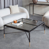 Libra Interiors Stella Square Glass Coffee Table