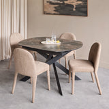 Libra Interiors Themsby Extendable Dining Table – Smoked Stone