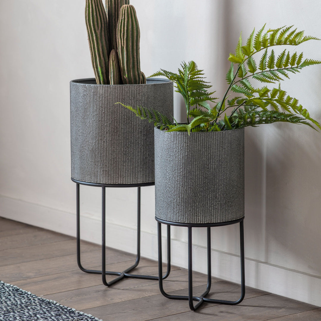 Linea Planter – Set of 2 – Grey