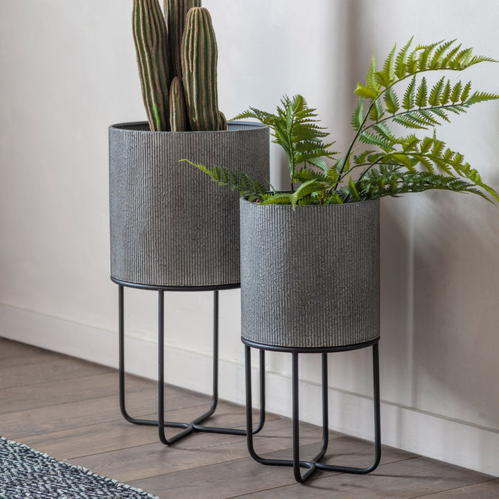 Linea Planter – Set of 2 – Grey